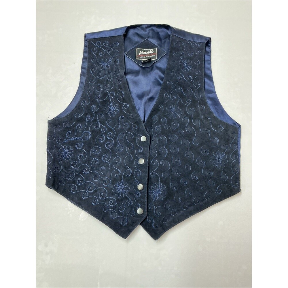 Match Me San Francisco Leather Mix  Vest Womens Size XL